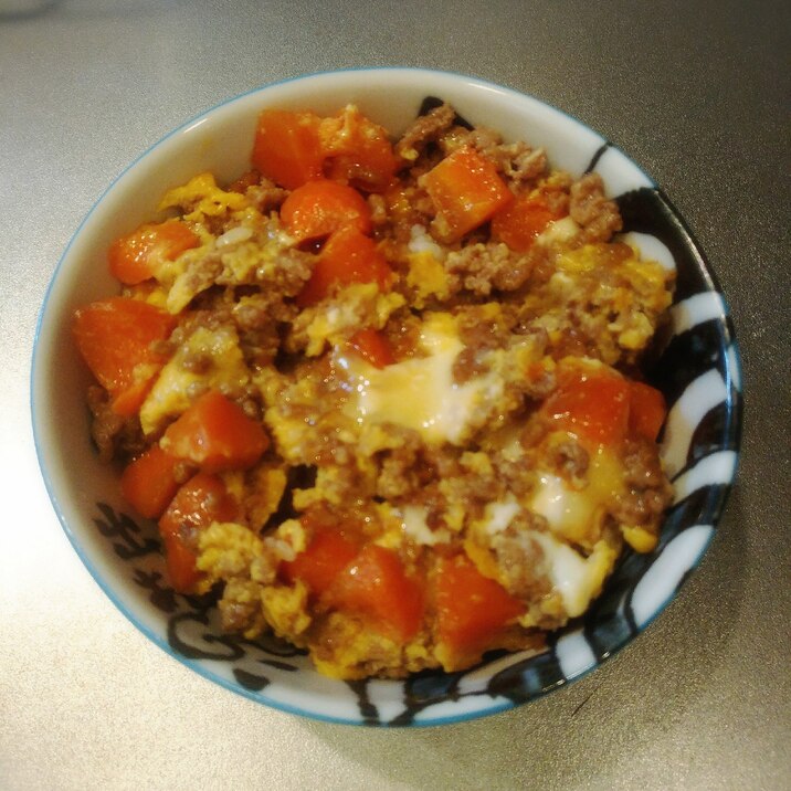 玉子と挽き肉の甘辛丼